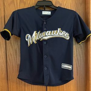Youth Small - Yelich Milwaukee Brewers Jersey
